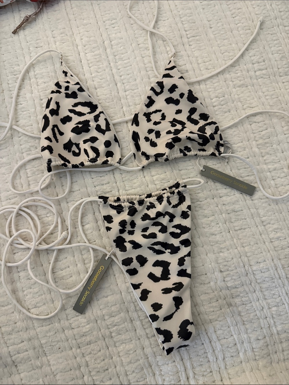 Gooseberry Seaside Leopard Print Bikini Set | Medium Top & OS Bottoms